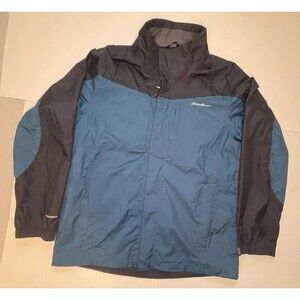 Eddie Bauer Weatheredge All Weather Jacket Blue Men’s XLT Pockets Full Zip Snap